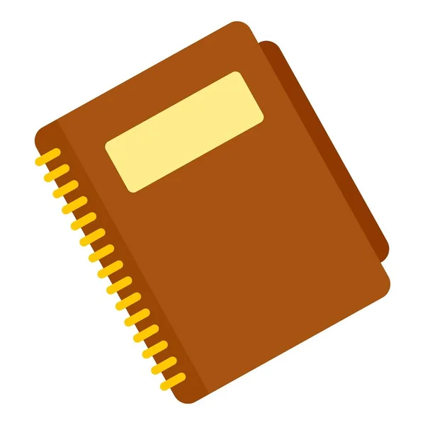Ícone de notebook de papel de escritório, estilo plano — Vetor de Stock