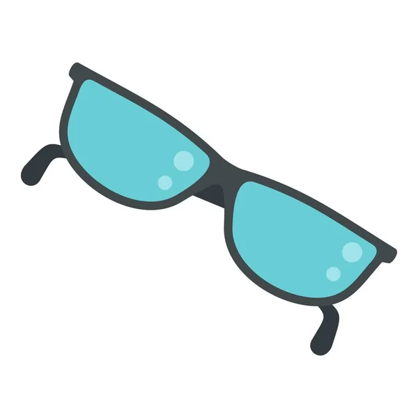 Icône de lunettes, style plat — Image vectorielle