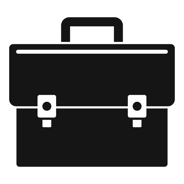 Business suitcase icon, simple style — Stock Vector