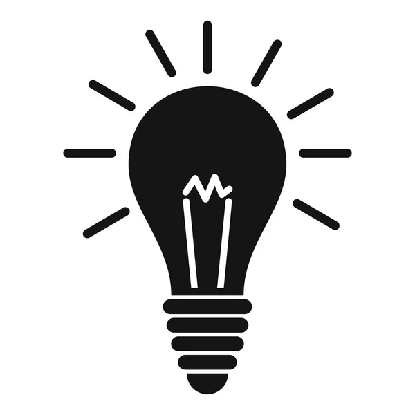 Idea bombilla icono, estilo simple — Vector de stock