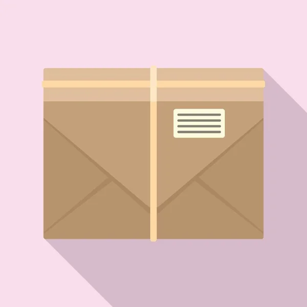 Icona della lettera postale, stile piatto — Vettoriale Stock