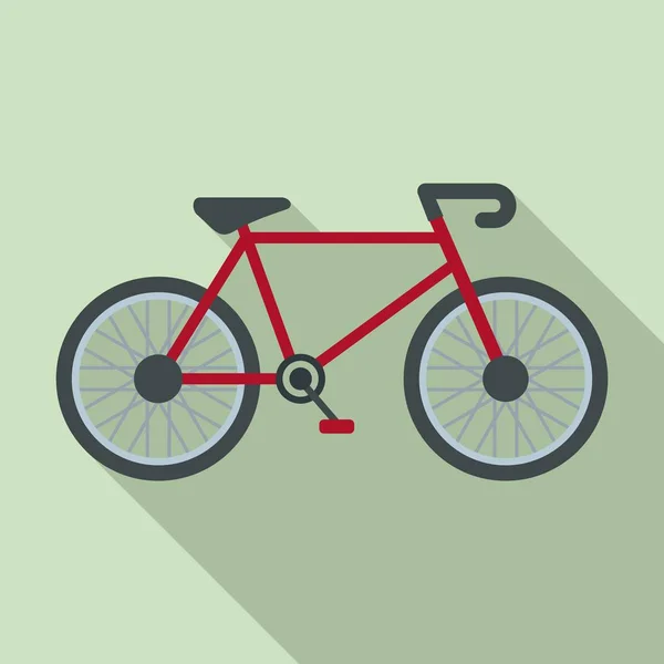 Значок велосипеда, плоский стиль — стоковый вектор