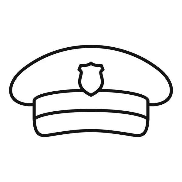 Postman cap icon, outline style — Stock Vector