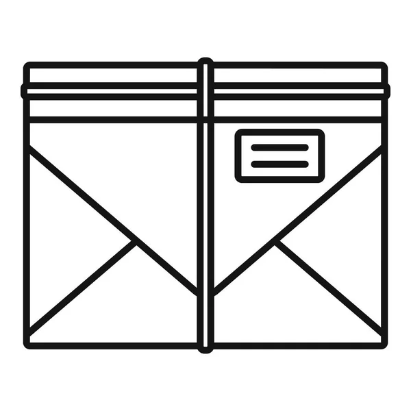 Post letter ikon, körvonalazott stílus — Stock Vector