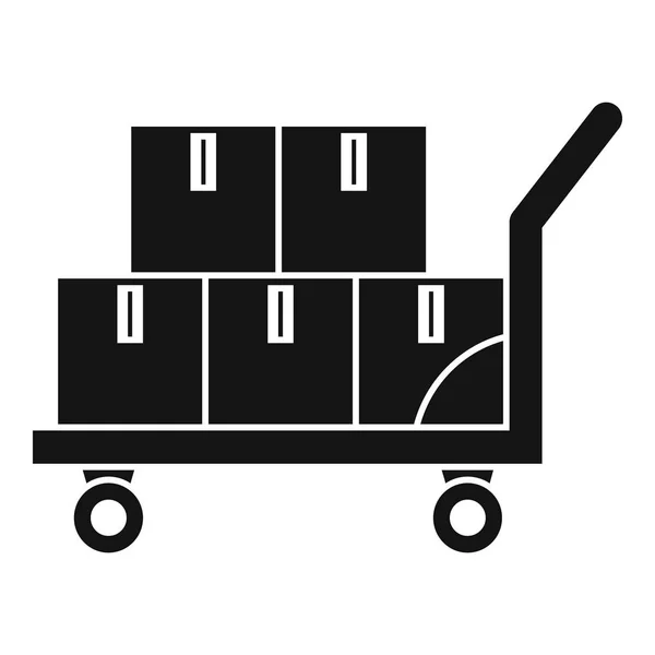 Icono de caja de entrega, estilo simple — Vector de stock