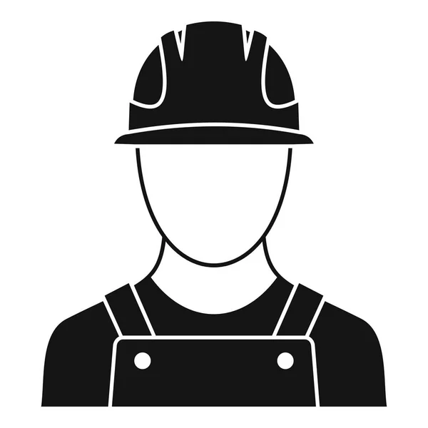 Port cargo worker icon, simple style — Stock Vector