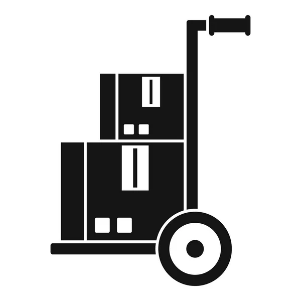 Warehouse cart icon, simple style — Stock Vector