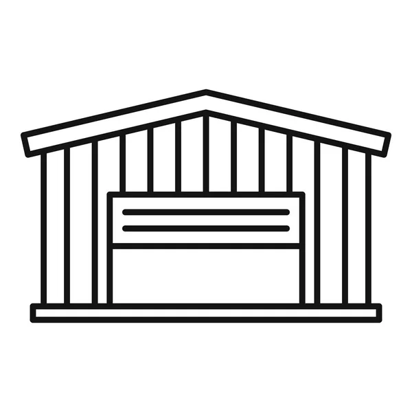 Icono de almacén de carga, estilo de esquema — Vector de stock