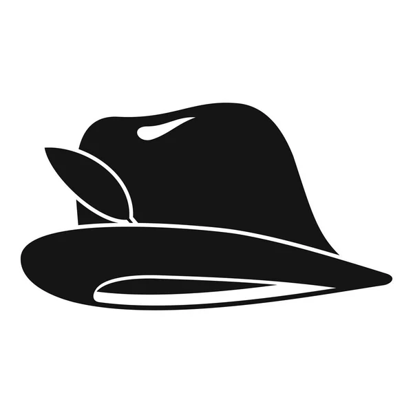 Chapeau Hunter icône, style simple — Image vectorielle