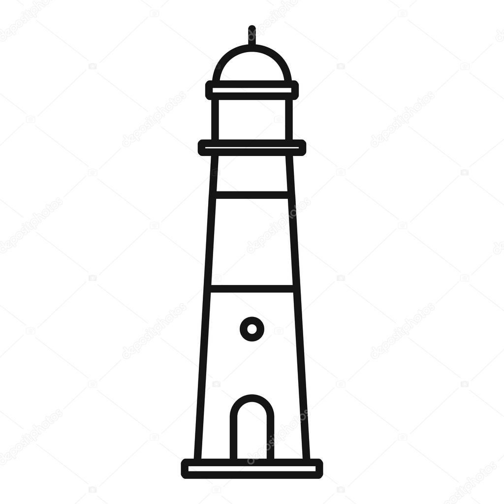 Port lighthouse icon, outline style