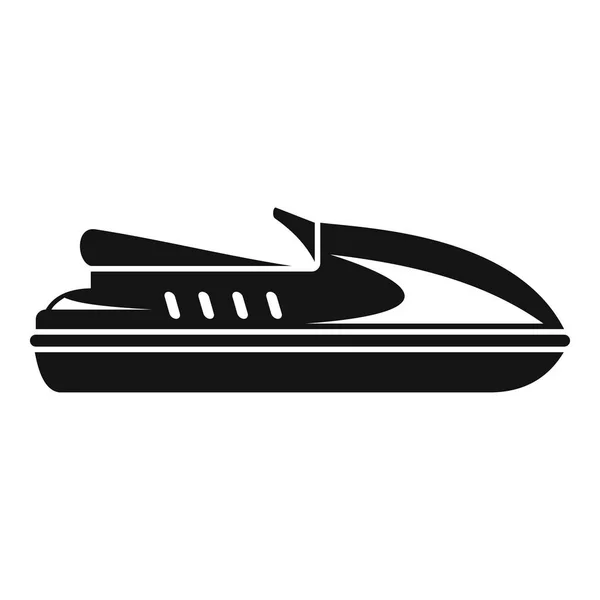 Snelheid jetski pictogram, eenvoudige stijl — Stockvector