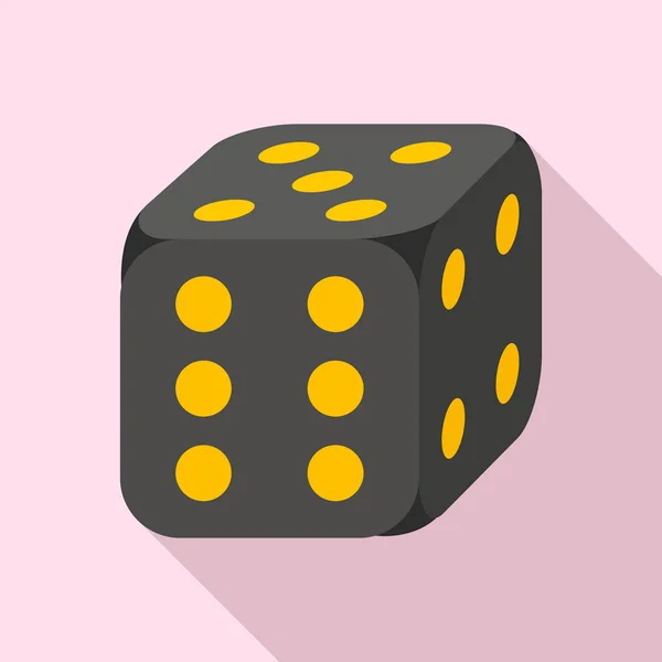Lucky dice ikon, platt stil — Stock vektor