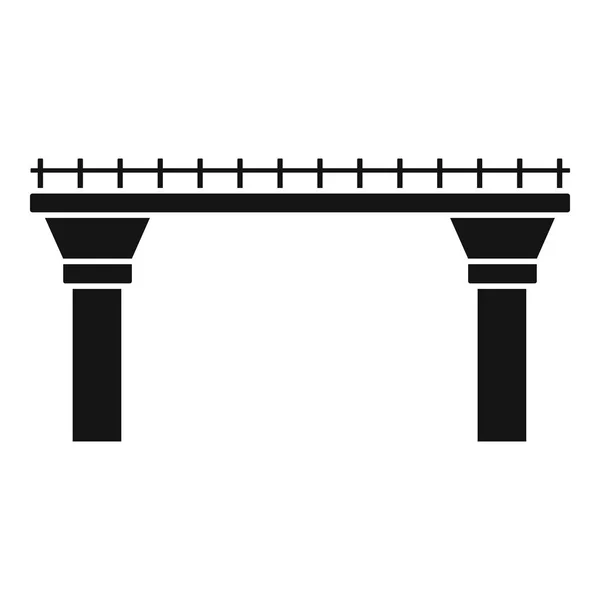 Ikone der Hochbrücke, einfacher Stil — Stockvektor