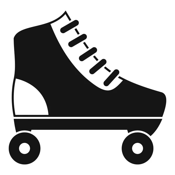 Sport rolschaatsen pictogram, eenvoudige stijl — Stockvector