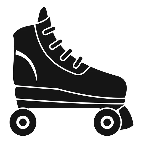 Icône nostalgique des patins à roulettes, style simple — Image vectorielle