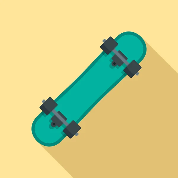 Unter Skateboard-Ikone, flach — Stockvektor