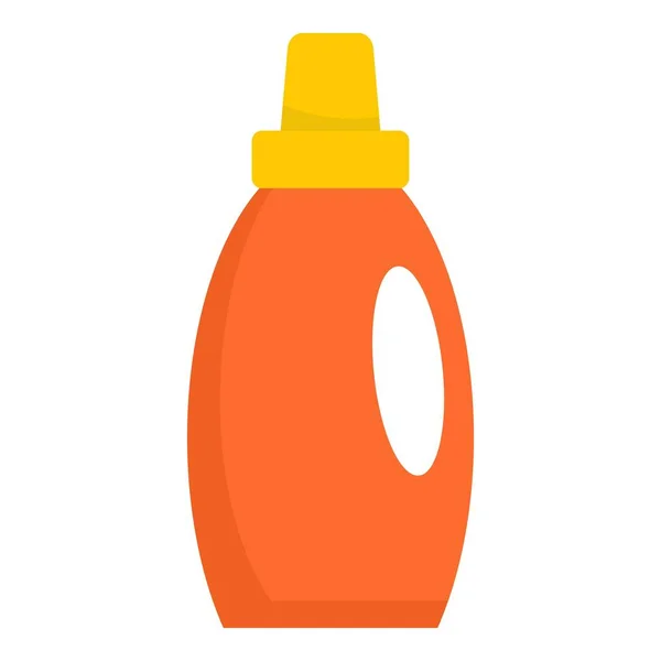 Czystsze pranie butelka ikona, płaski — Wektor stockowy