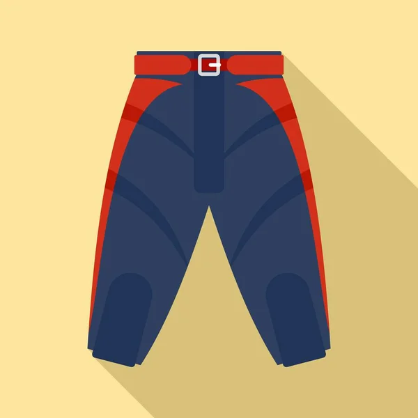 Pantalones cortos de fútbol americano icono, estilo plano — Archivo Imágenes Vectoriales