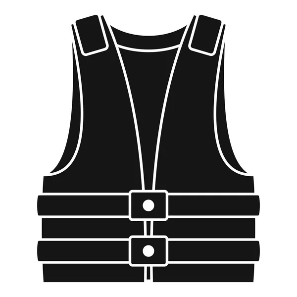 Lifeguard väst ikon, enkel stil — Stock vektor