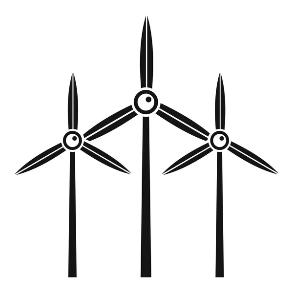 Eco libre icono de la turbina eólica, estilo simple — Archivo Imágenes Vectoriales
