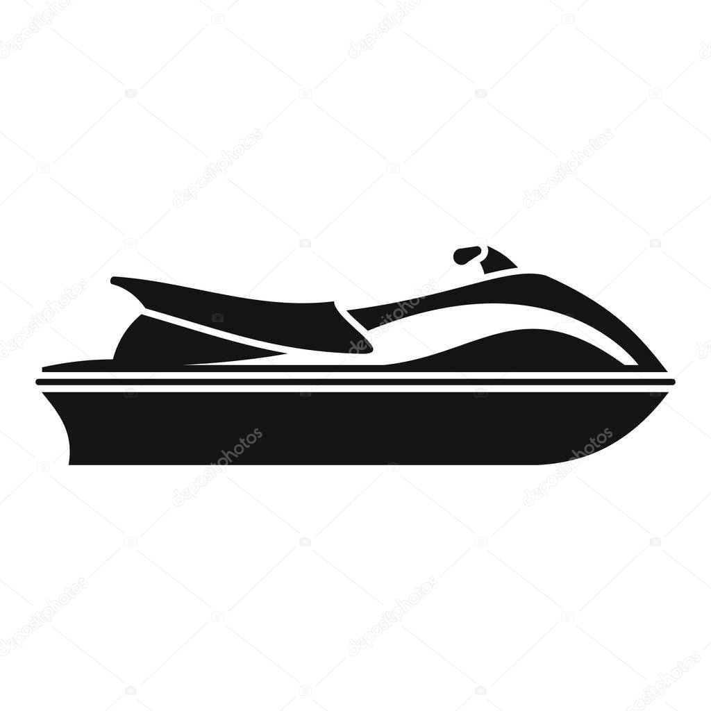 Sea race jet ski icon, simple style