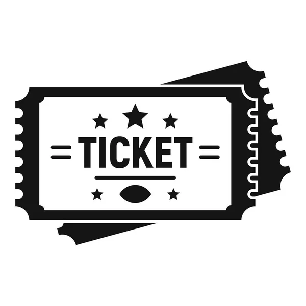 Icona del biglietto del football americano, stile semplice — Vettoriale Stock