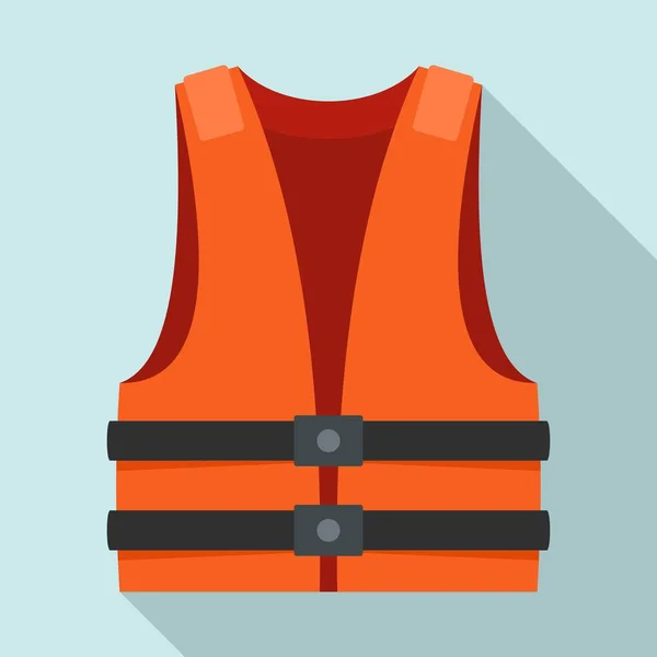 Ícone de colete salva-vidas, estilo plano — Vetor de Stock