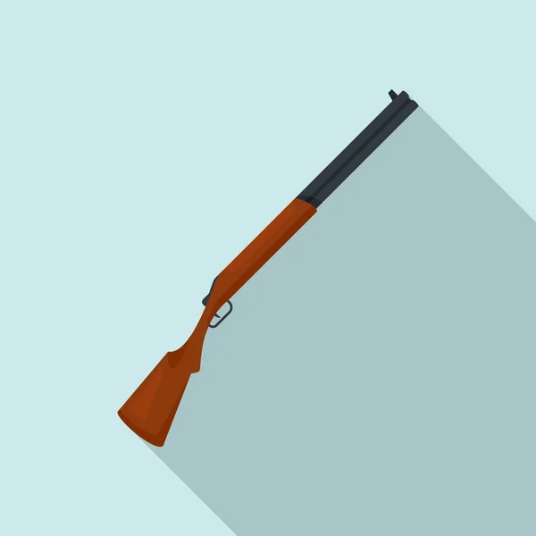 Икона охотничьего ружья, плоский стиль — стоковый вектор