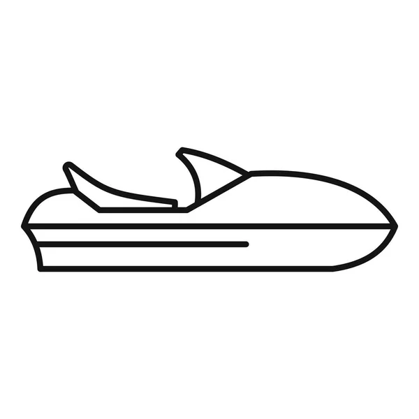 Race Jet Ski ikona, zarys stylu — Wektor stockowy