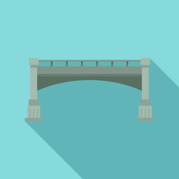 Pequeño icono de puente, estilo plano — Vector de stock