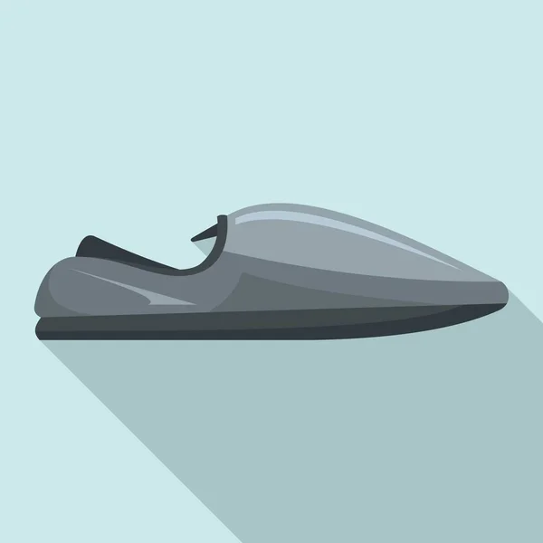 Futuristic jet ski icon, flat style — Stock Vector
