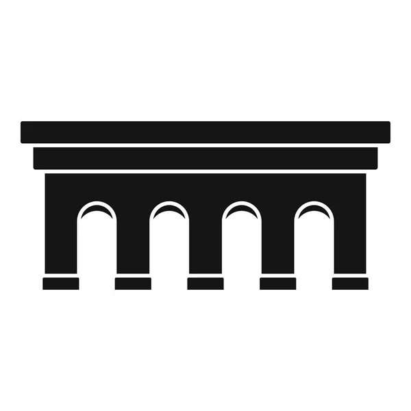 Иконка Бетонного моста, простой стиль — стоковый вектор