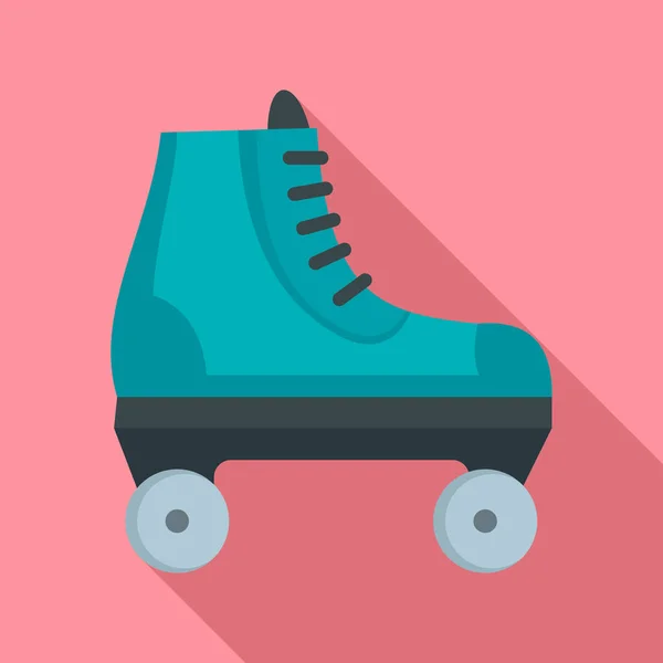 Icono de patines deportivos, estilo plano — Archivo Imágenes Vectoriales