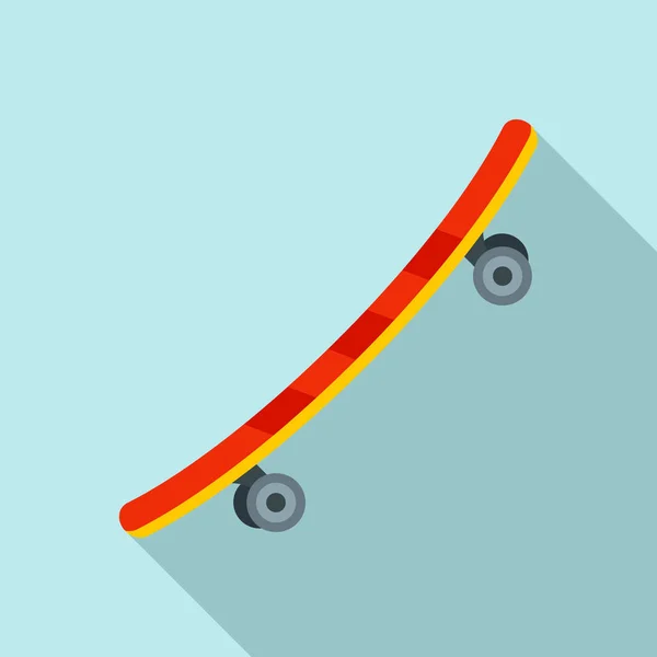 Recreatie skateboard pictogram, vlakke stijl — Stockvector