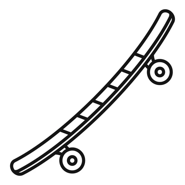 Піктограма вуличного скейтборду, контурний стиль — стоковий вектор