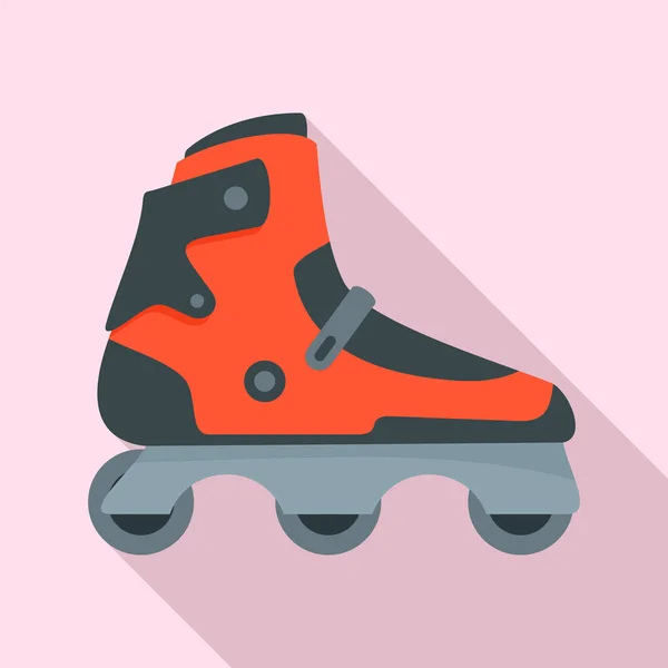 Indoor inline skates icon, flat style — Stock Vector