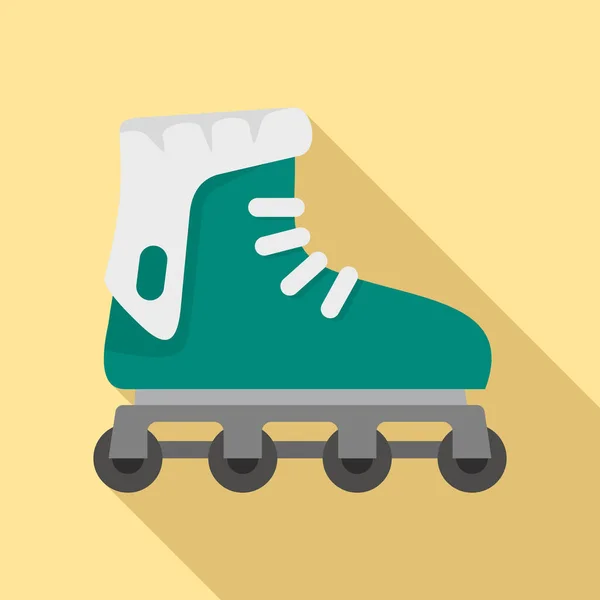 Deslízate icono de patines en línea, estilo plano — Archivo Imágenes Vectoriales