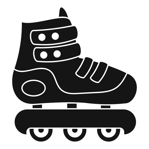 Icône de patins à roues alignées protégés, style simple — Image vectorielle