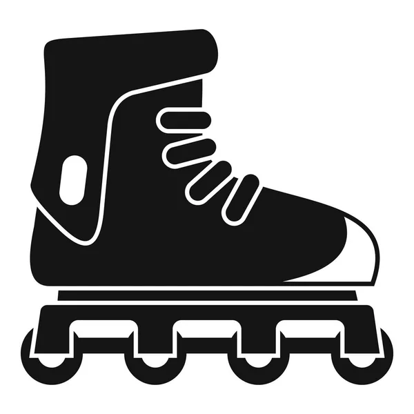 Deslízate icono de patines en línea, estilo simple — Vector de stock