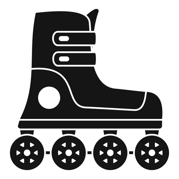 Icône de patins à roues alignées Race, style simple — Image vectorielle