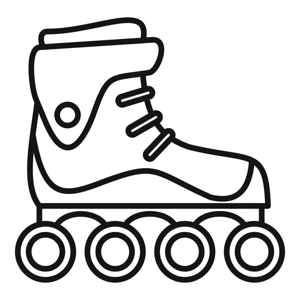 Freestyle-Inlineskates, Outline-Stil — Stockvektor