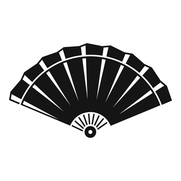 Азиатский значок ручного вентилятора, простой стиль — стоковый вектор