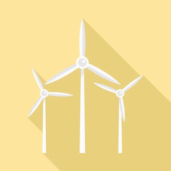 Ícone de turbina eólica de desenvolvimento, estilo plano —  Vetores de Stock