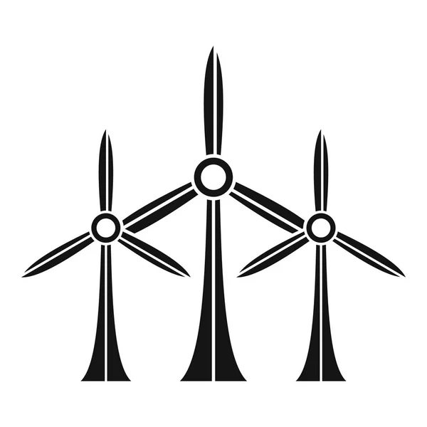 Eco energía icono de la turbina eólica, estilo simple — Archivo Imágenes Vectoriales