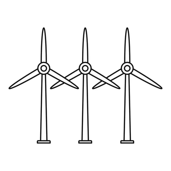 Icono de turbina de potencia de innovación, estilo de esquema — Archivo Imágenes Vectoriales