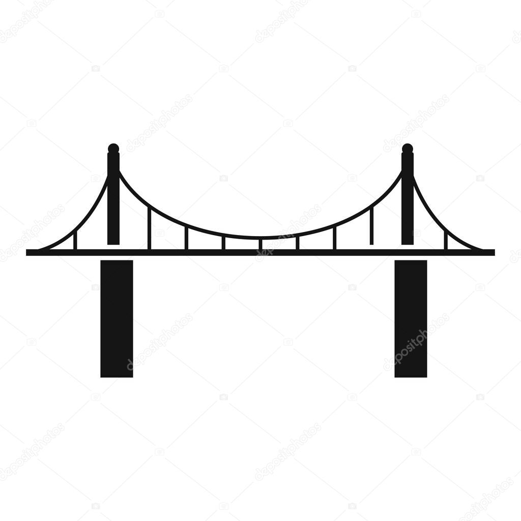 Park bridge icon, simple style