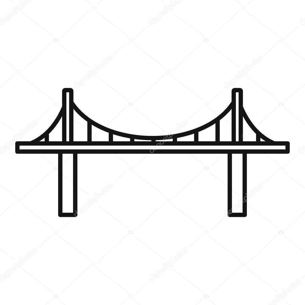 Park bridge icon, outline style