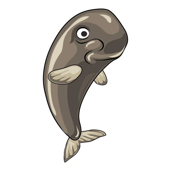 Sperm whale icon, cartoon style — Stock Vector