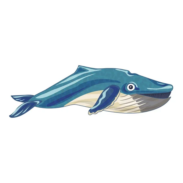 Icono de ballena marina, estilo de dibujos animados — Vector de stock