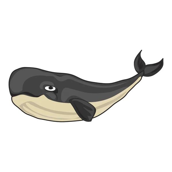 Oude walvis icoon, cartoon stijl — Stockvector